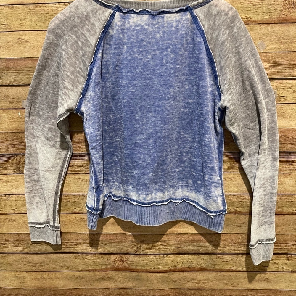 Cocoa Beach Florida Womens Cropped Sweatshirt Blue Gray Size: Large - Picture 4 of 5
